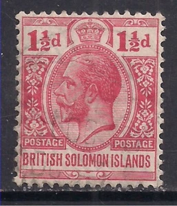 British Solomon Islands 1922 - 31 KGV 1 1/2d Scarlet Used SG 42 ( G731 ) - Picture 1 of 1