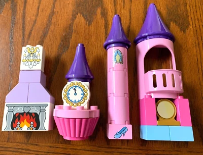 Lego DUPLO Disney Castillo 6154 2012 Cenicienta Piezas Fuego Reloj Torre Araña Foto 1 de 2