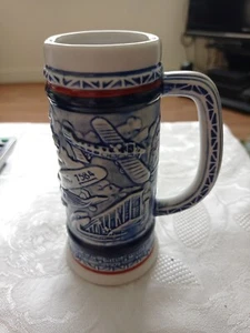 Vintage Flying Classics Airplanes Mug Stein Made in Brazil 1982 by Avon - Picture 1 of 8