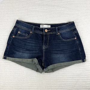 Cotton On Shorts Womens 8 Blue Low Rise Cuffed Jean Shortie Denim - Picture 1 of 10