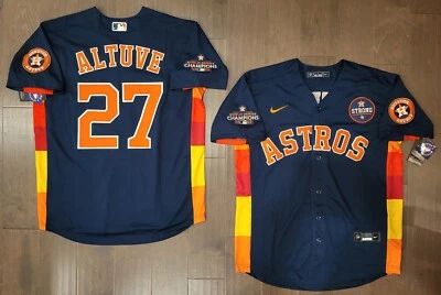 Houston Astros #27 Jose Altuve Stitched Navy Alternate Limited Player Jersey - Image 1 of 3