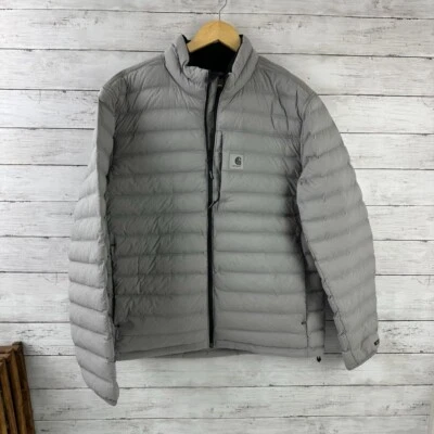 Carhartt LWD Men's Medium Relaxed Fit Stretch Puffern Jacket Asphalt Gray NWOT - image 1 of 4