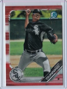 2019 Bowman Chrome DANE DUNNING RED Refractor RC Rookie Card White Sox 1/5 - Picture 1 of 1