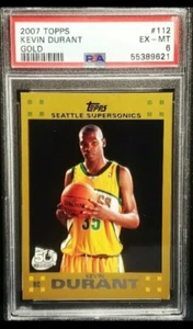 Kevin Durant 07-08 Topps Basketball Gold Parallel Rookie RC #112 PSA 6 - Picture 1 of 1