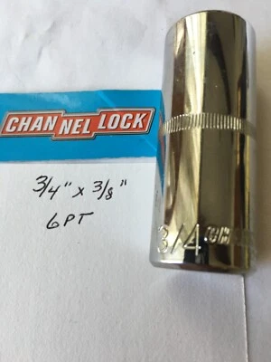 CHANNELLOCK  3/4" x 3/8" DR     SAE DEEP SOCKET  6 Point Free USA Shipping - Image 1 of 4