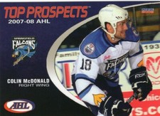 Colin McDonald 2007-08 AHL Top Prospects Springfield Falcons