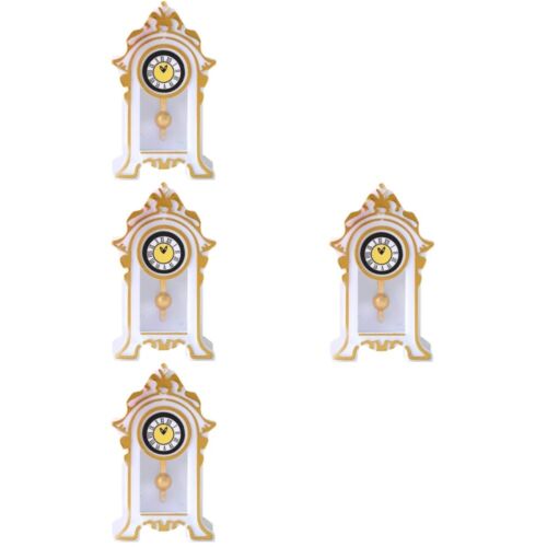  4 pièces pendule horloge simulation de mobilier maison de poupée grande miniature