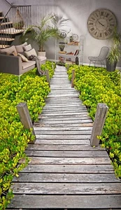 3D Green Leaves K2400 Floor WallPaper Murals Wallpaper Mural Print Luna 2024 - Picture 1 of 11