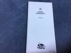 Menú de entretenimiento a bordo de British Airways Concorde noviembre de 1988 - Imagen 1 de 7