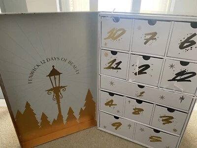 Fenwick 12 Days Of Beauty Advent Calendar 2023 EMPTY With Shredded White Paper - Image 1 of 4