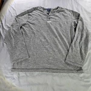 Polo Ralph Lauren Shirt Boys XL (18-20) Grey Henley Pullover Base Layer Preppy - Picture 1 of 10