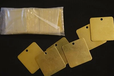 Brass tags 2 inches,new.25 pieces. - Image 1 of 2