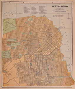 1896 Map ~ SAN FRANCISCO, CALIFORNIA ~ (11x13)Free S&H-#061 - Picture 1 of 1