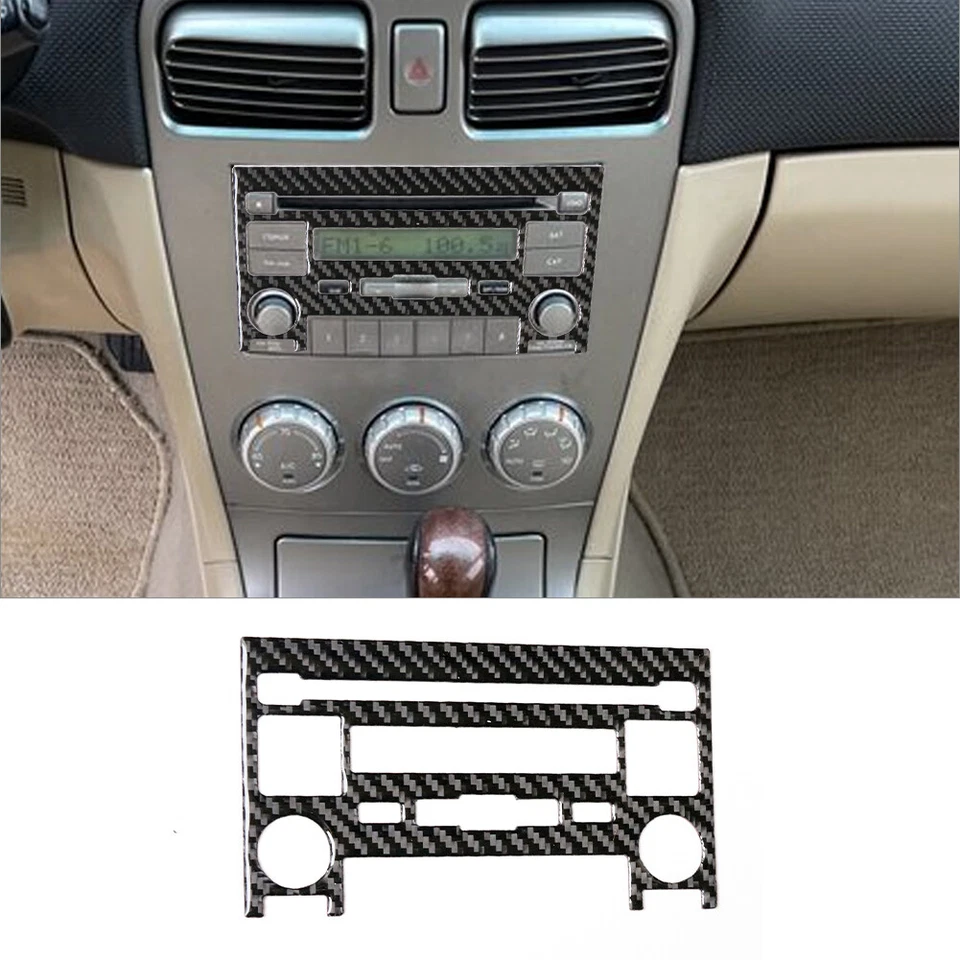 Carbon Fiber Radio With CD Player Cover Trim For Subaru Forester 2007-2008 - image 1 of 4