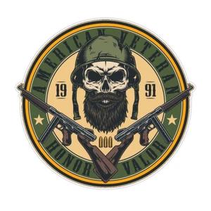 American Veteran Honor Valor Bumper Sticker Military Vinyl Soldier Decal 5" - Bild 1 von 3