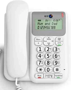 Téléphone fixe filaire BT Décor 2200 maison, annuaire téléphonique, mains libres, bouton muet, - Photo 1/3