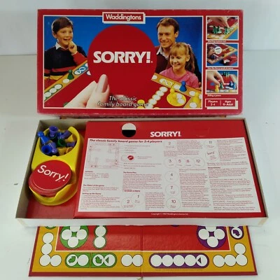 Waddingtons Sorry Board Game 2-4 Players Vintage 1985 1980s - Image 1 of 4