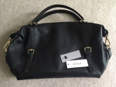 Cartera de cuero genuino Ora Delphine Adele nueva negra Foto 1 de 2