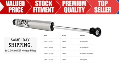 FOX Front Shock fit 1991-2006 Jeep Wrangler Grand Cherokee TJ 6.5-8" Lift Foto 1 de 4