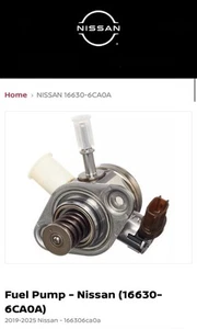 New & Sealed Fuel Pump - Nissan (16630-6CA0A) - Picture 1 of 3