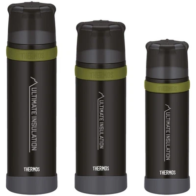 Bottiglia THERMOS bottiglia isolante montagna collo largo chiusura girevole tazza leggera - Immagine 1 di 4