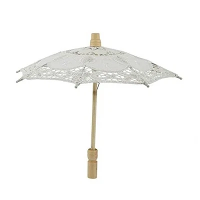  Свадебный кружевной зонтик, винтажный зонт невесты маленькая вышивка??¡ì???¡§¡é - Изображение 1 из 4