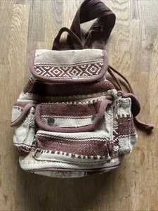Rucksack Robuster Kleiner Beutel Baumwolle Canvas Öko Retro - Bild 1 von 6
