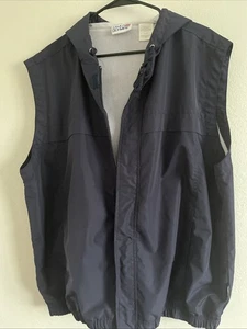 Vintage USA Olympic  Mens Vest Full Zip Pocket Sleeveless Blue Size XL - Picture 1 of 4