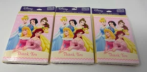 Disney Princess Hallmark Thank You Notes Snow White Ariel Jasmin NEW 30 Cards - Picture 1 of 6