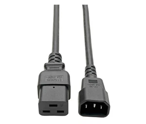 Cable de alimentación de alta resistencia Tripp Lite C19 a C14, 15A, 250 V, 14 AWG, 6 pies, negro - Imagen 1 de 2