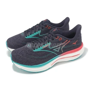 Mizuno Wave Rider 29 Super Wide Navy Green Men Road Running Shoes J1GC2504-01 - Picture 1 of 8