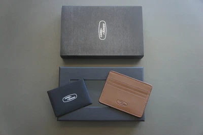 Estuche para tarjeta de crédito de identificación de cuero premium exclusivo de Land Rover Heritage genuino Foto 1 de 4
