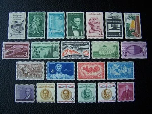US STAMPS 1958 YEAR COMPLETE SET, SCOTT # 1100-1123. OG., MNH. - Picture 1 of 1