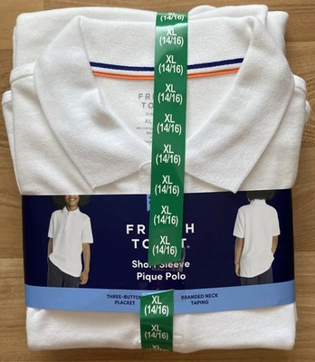 French Toast 2 Pack schoolwear Polo Shirt  Boys White Size XL (14/16) - Image 1 of 4