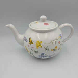 Marjolein Bastin 1997 Butterfly Wildflower Meadow Porcelain Tea Pot ~ Thailand - Picture 1 of 8