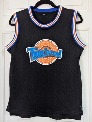 Space Jam Tune Squad Basketball Jersey #1 Bugs Youth Large Black Looney Toons - Image 1 of 4
