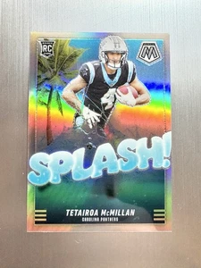 Tetairoa McMillan 2025 Panini Mosaic Rookie Silver Prizm Splash! #18 Panthers Rc - Foto 1 di 2
