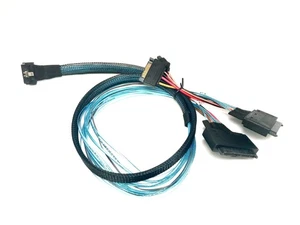 Low Profile SlimSAS 8i (SFF-8654) Kabel auf 2 x U.2 Stecker - 100 CM - Bild 1 von 3