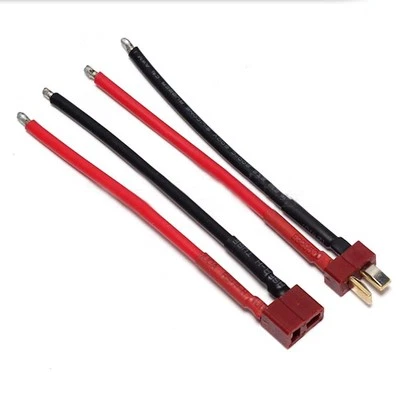 1 Pair T plug male female connector Silicone Wire With 10CM 12AWG for RC cable - Image 1 of 4