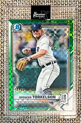 2021 Bowman Chrome X Spencer Torkelson #30/31 Prospects SSP Encased w/Seal - Image 1 of 2