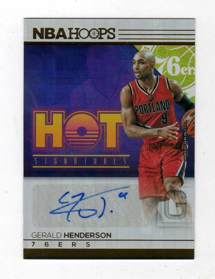 2016-17 Panini NBA Hoops ... Gerald Henderson Hot Signatures Auto - Image 1 of 1