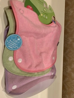 NUEVO Baberos Snap-n-Scoop Green Sprouts para bebé niña talla 9-18 meses  Foto 1 de 3