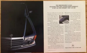 RARO 1988 Mercedes-Benz Clase S 2 pg Print-Ad/ 560-SEL 420-SEL 300-SEL 300-SE - Imagen 1 de 1