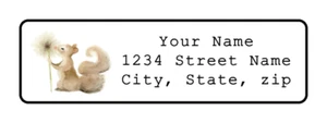 400 Personalized Dandelion Squirrel Return Address Labels Stickers 1/2"x1 3/4" - Picture 1 of 1
