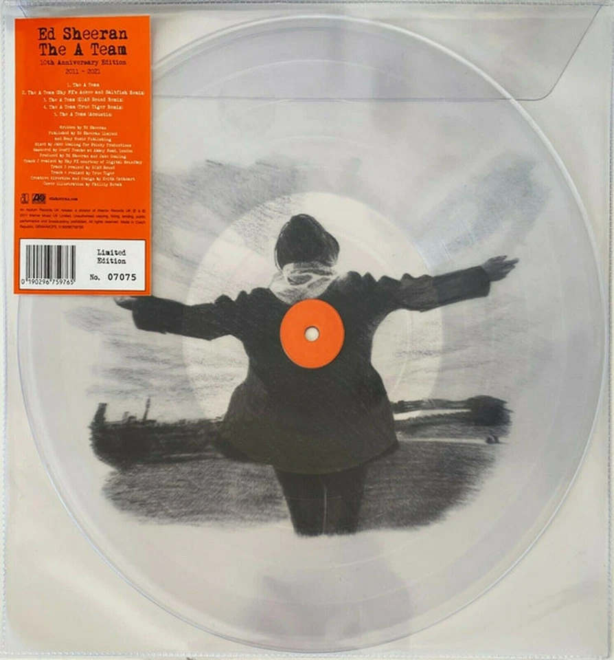 ED SHEERAN 12" The A Team 5Trk EP CLEAR VINYL Picture Disc RECORD STORE DAY 2021 - Image 1 of 1