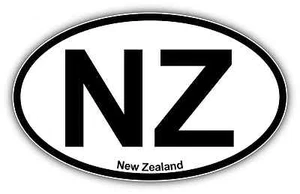 New Zealand Vehicle Country Code Oval Car Bumper Window Sticker Decal 6"X4" - Picture 1 of 1