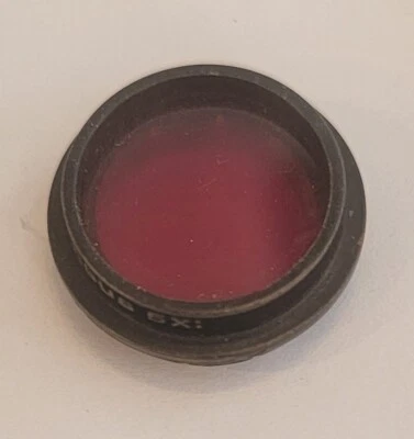 gargus 5x red lens Good Cond, 2" Round - Image 1 of 3