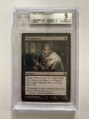 Thoughtseize Theros Rare MTG Beckett Graded BGS 9 Mint - Image 1 of 2