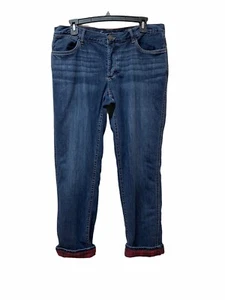 Jeans vintage Eddie Bauer donna 12 relaxed fit gamba dritta foderati in flanella - Foto 1 di 10