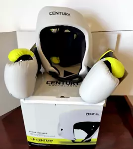 Century Youth Martial Arts Combo - copricapo e guantoni da boxe taglia L/XL nuovi - Foto 1 di 13